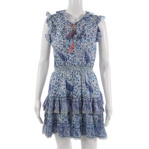 Bell Womens Fit & Flare Sundress Blue Floral Size XS